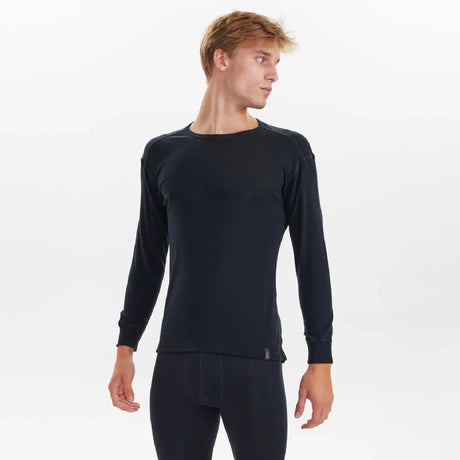 JBS "Wool" langærmet t-shirt - skiundertrøje Herre - 100% Merinould - Sort