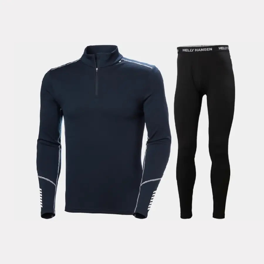 Helly Hansen Men's LIFA® Merino Midweight Half-Zip & Pants Skiundertøj Sæt Herre - Navy / Black