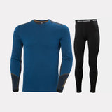 Helly Hansen Men's LIFA® Merino Midweight Crew & Pants Skiundertøj Sæt Herre - Dark Blue / Black