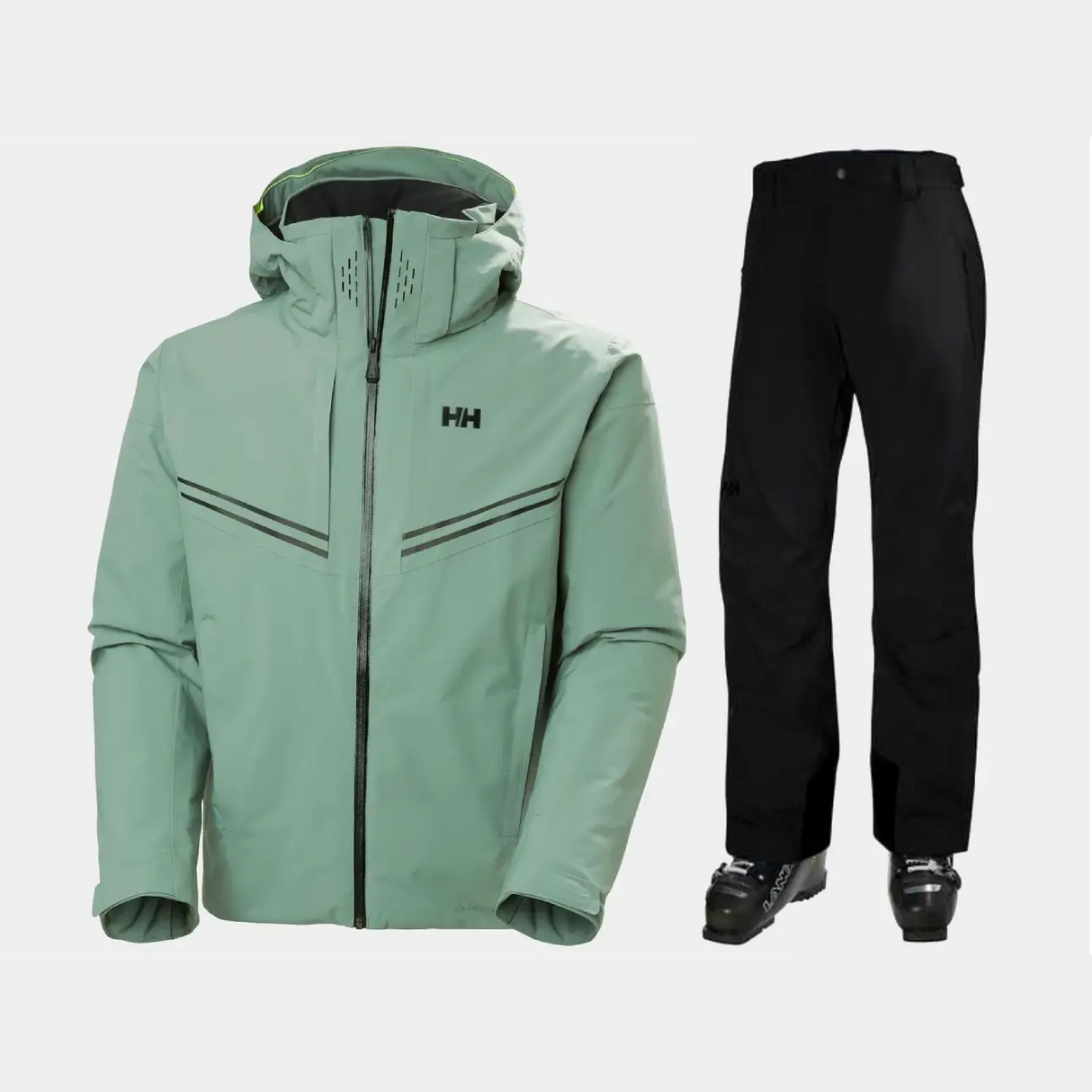 Helly Hansen Men's Alpha & Legendary Skisæt Herre - Cactus / Black - 2XL