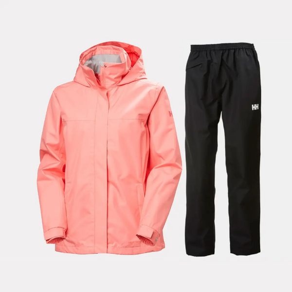 Helly Hansen Women's Aden & HH Regnsæt Dame - Coral Almond / Black