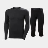 Helly Hansen Men's LIFA® Merino Midweight Crew & 3/4 Pants Skiundertøj Sæt Herre - Black - XXL