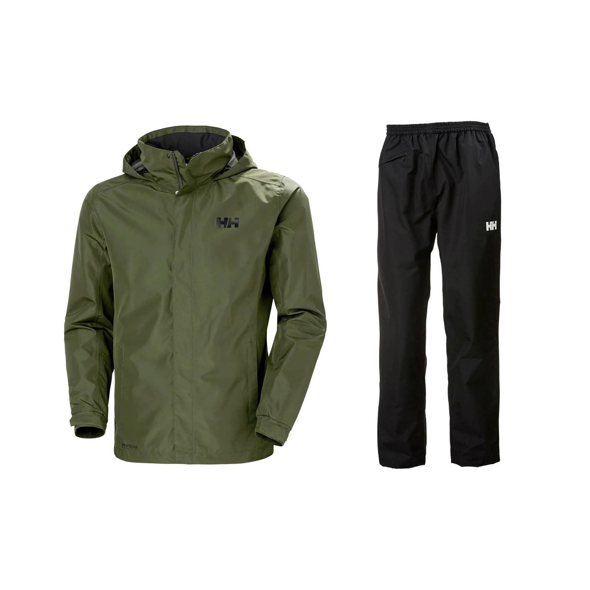 Helly Hansen Men's Dubliner Regnsæt Herre - Utility Green / Black