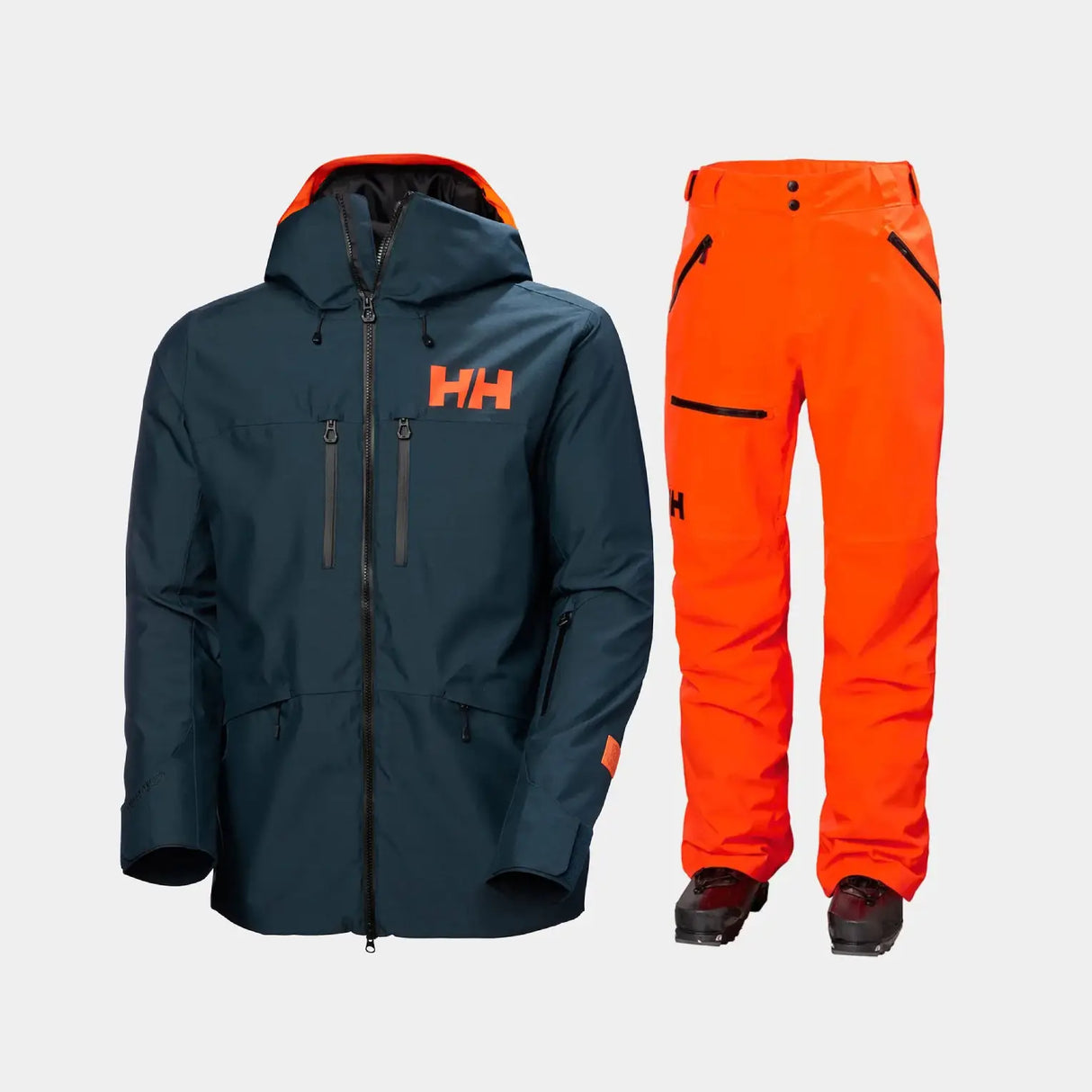 Helly Hansen Men's Garibaldi / Sogn Skisæt Herre - Midnight / Neon Orange - 2XL