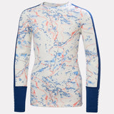 Helly Hansen Juniors' Graphic LIFA® Merino Base Layer Set Skiundertøj Børn - Dark Blue AOP