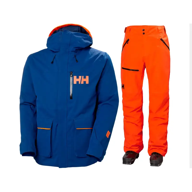 Helly Hansen Men's Kickinghorse / Sogn Skisæt Herre - Deep Fjord / Neon Orange - 2XL