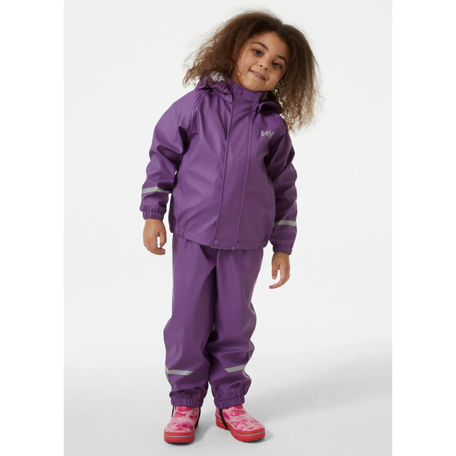 Helly Hansen Kids' Bergen 2.0 PU Rainset Regnsæt Børn - Crushed Grape - Crushed Grape