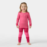 Helly Hansen Kids' Graphic LIFA® Merino Wool Base Layer Set Skiundertøj Børn - Hot Pink