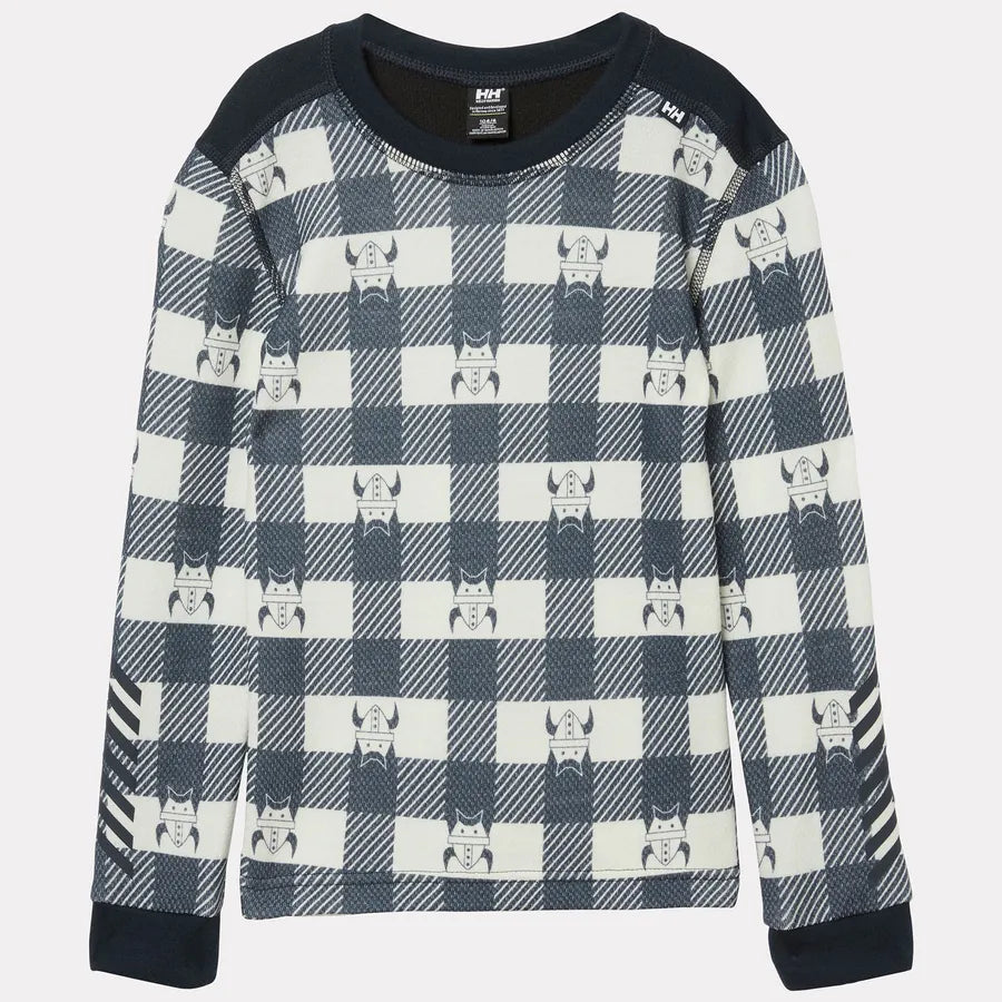 Helly Hansen Kids' Graphic LIFA® Merino Wool Base Layer Set Skiundertøj Børn - Navy