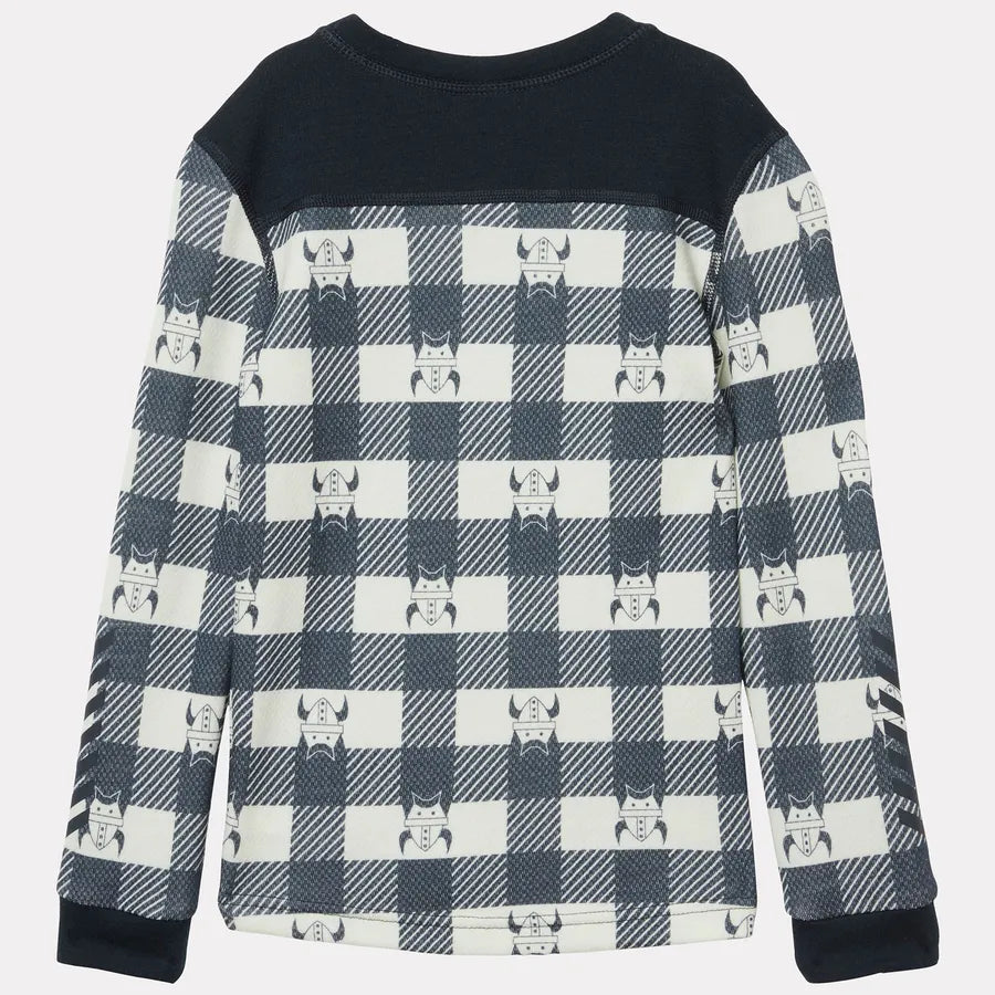 Helly Hansen Kids' Graphic LIFA® Merino Wool Base Layer Set Skiundertøj Børn - Navy