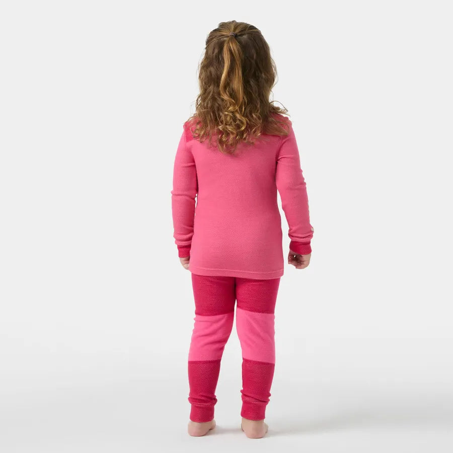 Helly Hansen Kids' LIFA® Merino Wool Base Layer Set Skiundertøj Børn - Hot Pink
