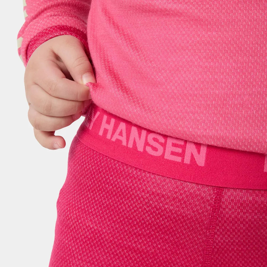 Helly Hansen Kids' LIFA® Merino Wool Base Layer Set Skiundertøj Børn - Hot Pink