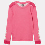 Helly Hansen Kids' LIFA® Merino Wool Base Layer Set Skiundertøj Børn - Hot Pink