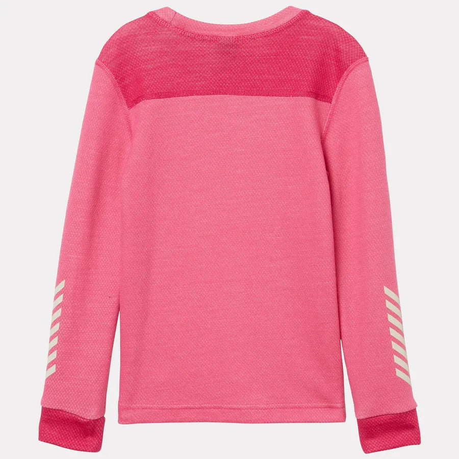 Helly Hansen Kids' LIFA® Merino Wool Base Layer Set Skiundertøj Børn - Hot Pink
