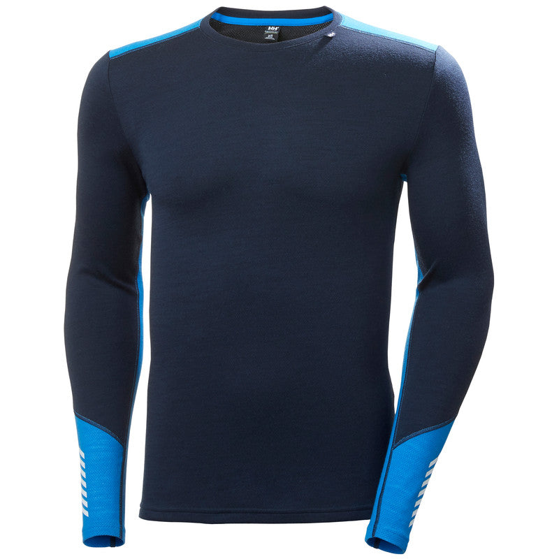 Helly Hansen Men's LIFA® Merino Midweight Crew Base Layer Skiundertrøje Herre - Navy