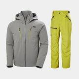 Helly Hansen Men's Alpha 4.0 & Sogn Skisæt Herre - Concrete / Bright Moss