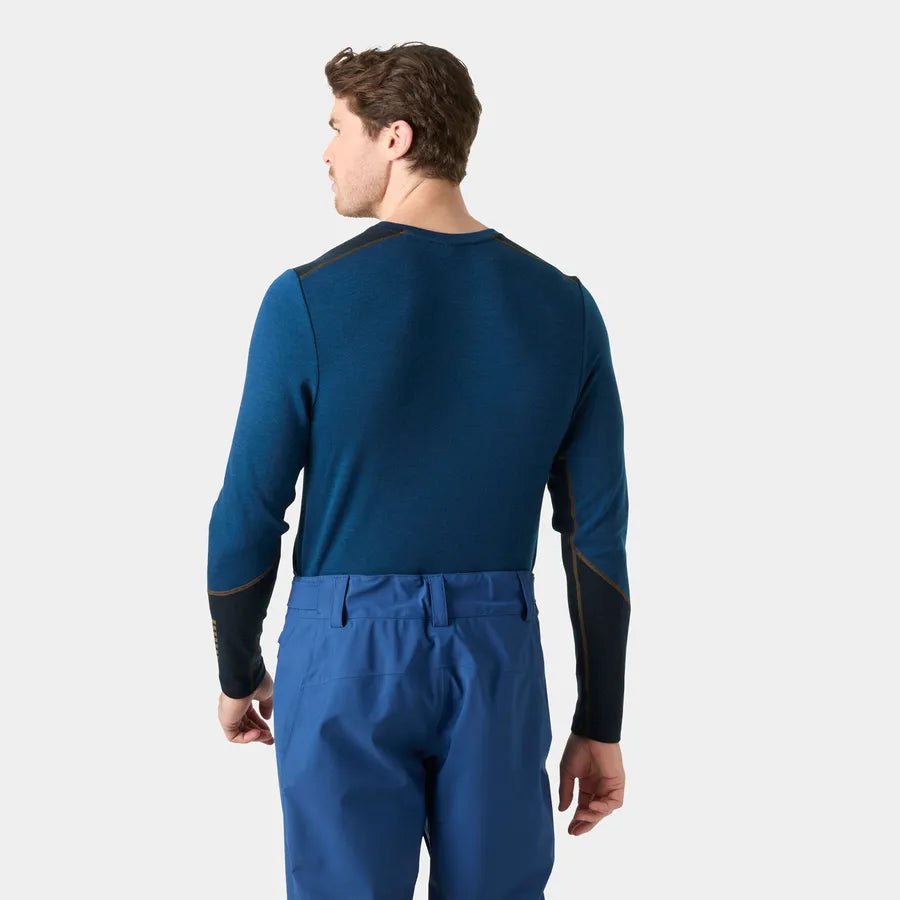 Helly Hansen Men's LIFA® Merino Midweight Crew Base Layer Skiundertrøje Herre - Dark Blue