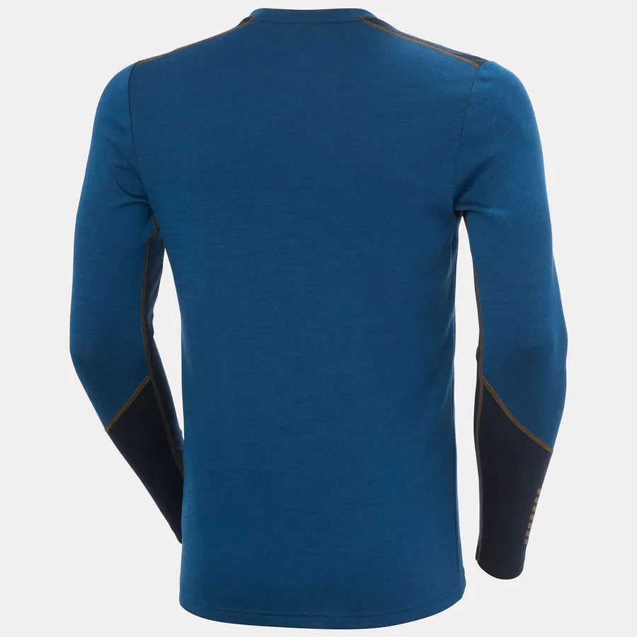 Helly Hansen Men's LIFA® Merino Midweight Crew Base Layer Skiundertrøje Herre - Dark Blue