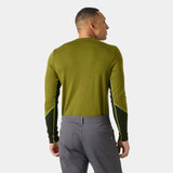 Helly Hansen Men's LIFA® Merino Midweight Crew Base Layer Skiundertrøje Herre - Olive Green