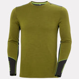 Helly Hansen Men's LIFA® Merino Midweight Crew Base Layer Skiundertrøje Herre - Olive Green