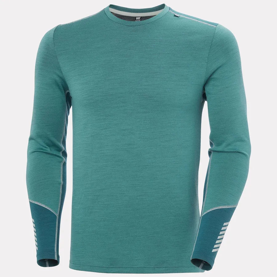 Helly Hansen Men's LIFA® Merino Midweight Crew Base Layer Skiundertrøje Herre - Opal Green
