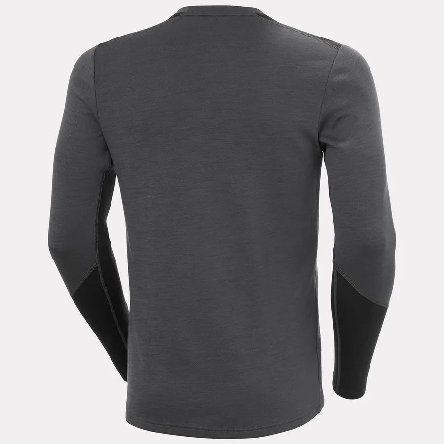 Helly Hansen Men's LIFA® Merino Midweight Crew Base Layer Skiundertrøje Herre - Thunder Grey