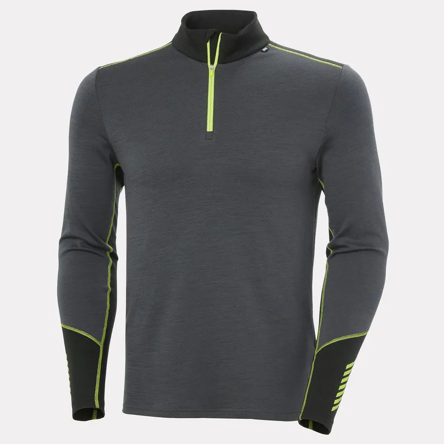 Helly Hansen Men's LIFA® Merino Midweight Half-zip Base Layer Skiundertrøje Herre - Thunder Grey