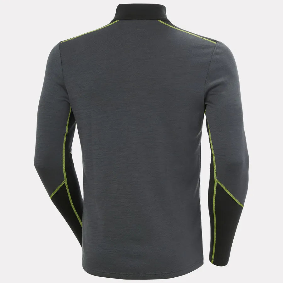 Helly Hansen Men's LIFA® Merino Midweight Half-zip Base Layer Skiundertrøje Herre - Thunder Grey