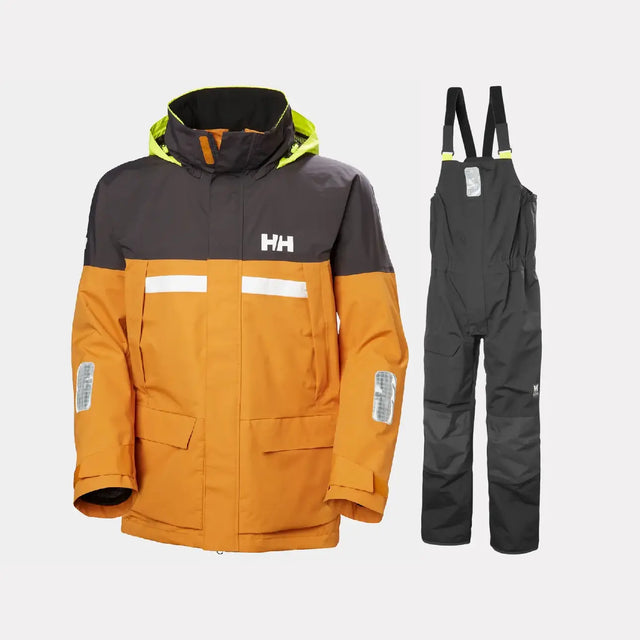 Helly Hansen Men's Pier 4.0 Sejlersæt Herre - Mustard / Ebony - 2XL