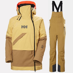 Helly Hansen Women's Powchaser Asymmetric / Legendary Bib Skisæt Dame - Sand / Lynx - XL