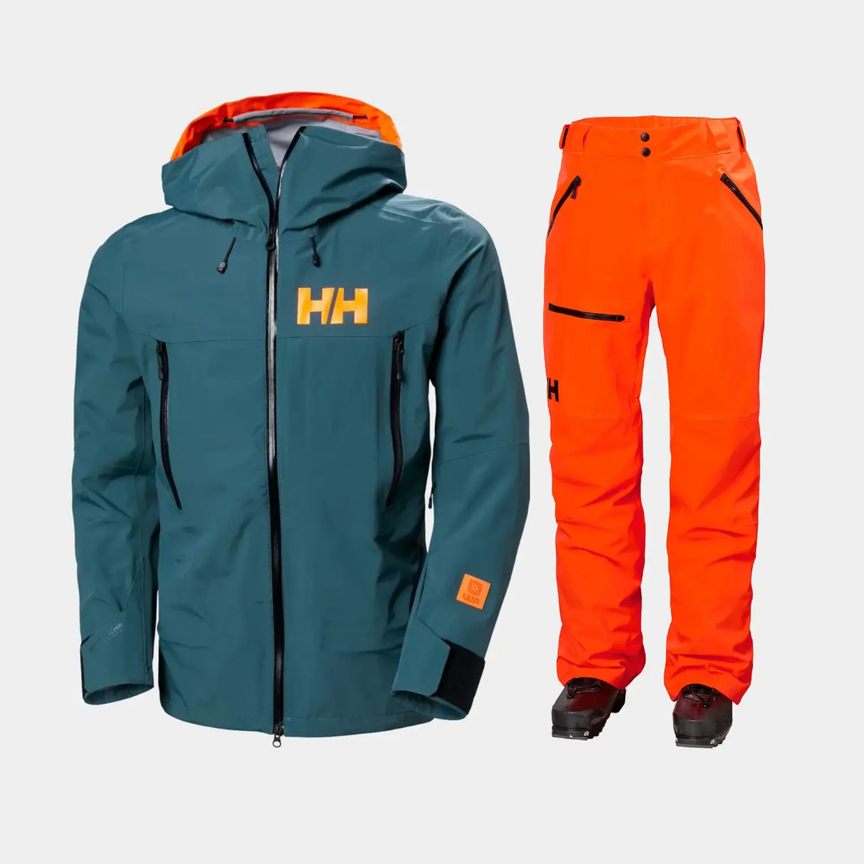 Helly Hansen Men’s Sogn Shell 2.0 & Cargo Skisæt Herre - Dark Creek / Neon Orange