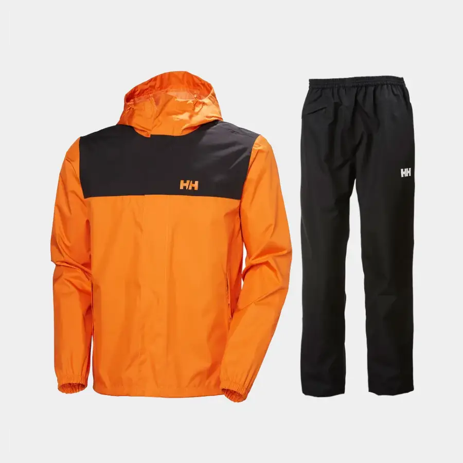 Helly Hansen Men's Vancouver Regnsæt Herre - Orange Peel / Black - 3XL