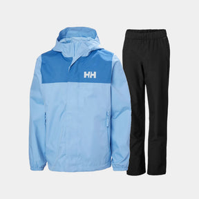 Helly Hansen Juniors’ Vancouver & Juell Regnsæt Børn - Bright Blue - 176 cm 16 år