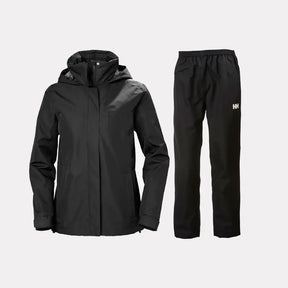 Helly Hansen Women's Aden Regnsæt Dame - Black / Black - 5XL
