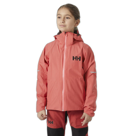 Helly Hansen Juniors’ Loen Rain Jacket Regnjakke Børn - Poppy Red