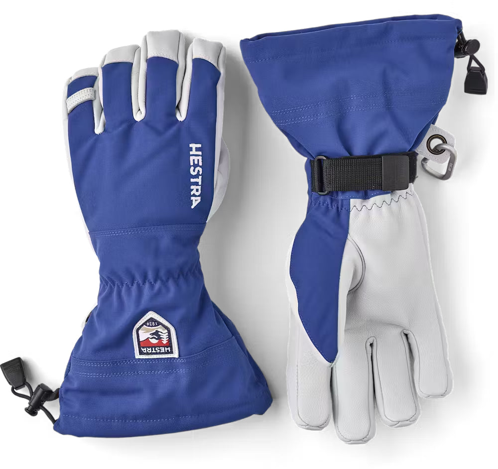 Hestra Army Leather Heli Ski 5-finger Skihandsker Dame / Herre - Royal Blue