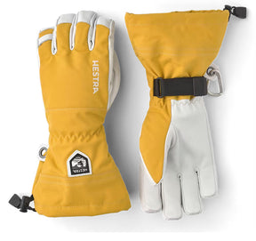 Hestra Army Leather Heli Ski 5-finger Skihandsker Dame / Herre - Mustard - Mustard