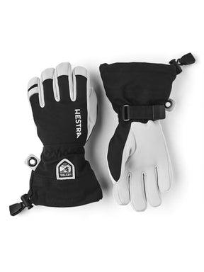 Hestra Army Leather Heli Ski Jr. 5-finger Skihandsker Børn - Black - Black