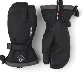 Hestra Gauntlet CZone Jr. 3-finger Skihandsker Børn - Black & graphite - Black & graphite