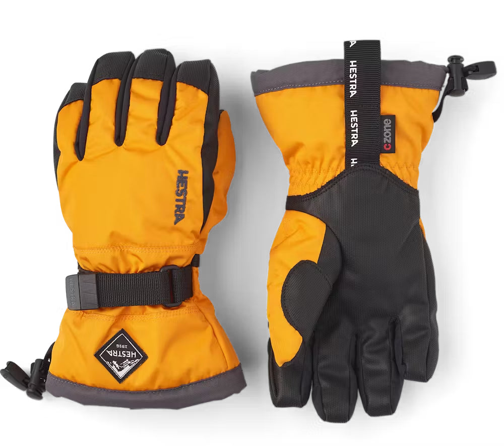 Hestra Gauntlet CZone Jr. 5-finger Skihandsker Børn - Orange & graphite