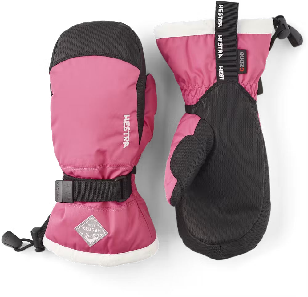 Hestra Gauntlet CZone Jr. Skiluffer Børn - Fuchsia & ivory