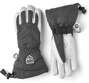 Hestra Heli Ski Female 5-finger Skihandsker Dame - Grey & off-white - Grey & off-white