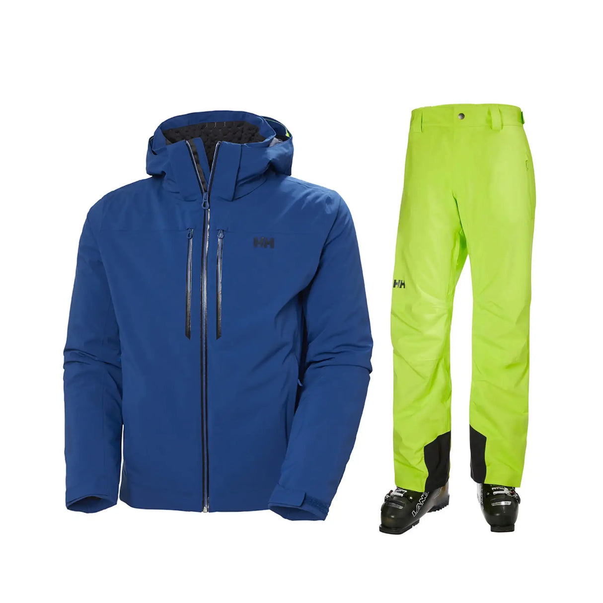 Helly Hansen Men's Alpha & Legendary Skisæt Herre - Deep Fjord / Azid Lime - 3XL