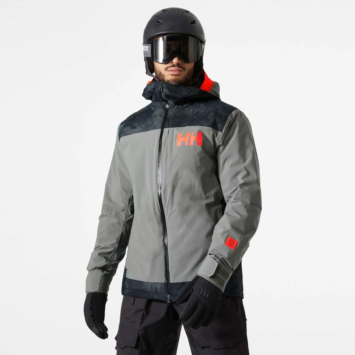 Helly Hansen Men's Powdreamer 2.0 / Sogn Skisæt Herre - Concrete / Neon Orange