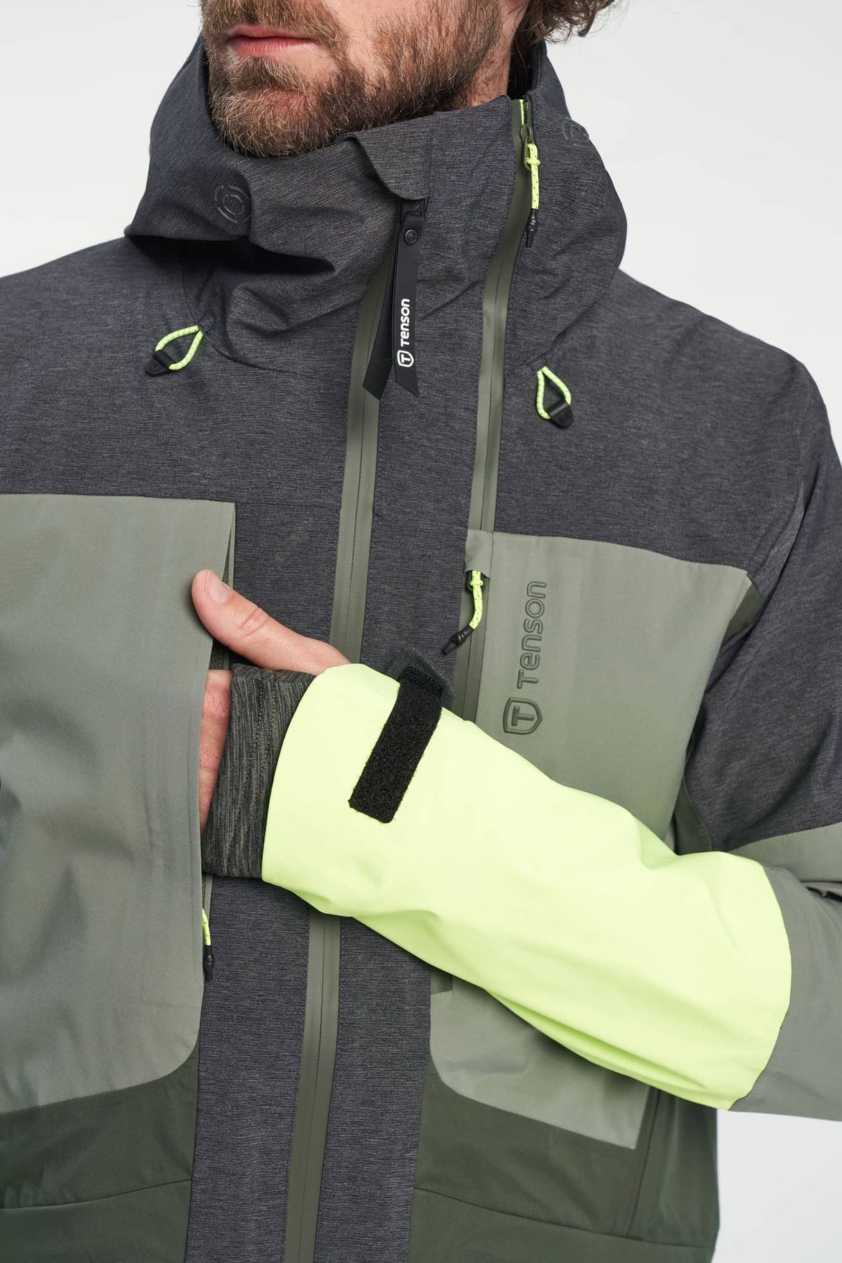 Tenson Touring Shell Jacket Men Skijakke Herre - Dark Green -