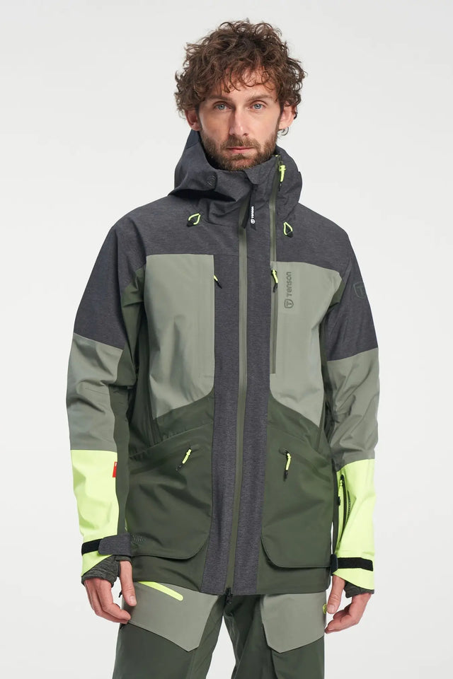 Tenson Touring Shell Jacket Men Skijakke Herre - Dark Green - Dark Green