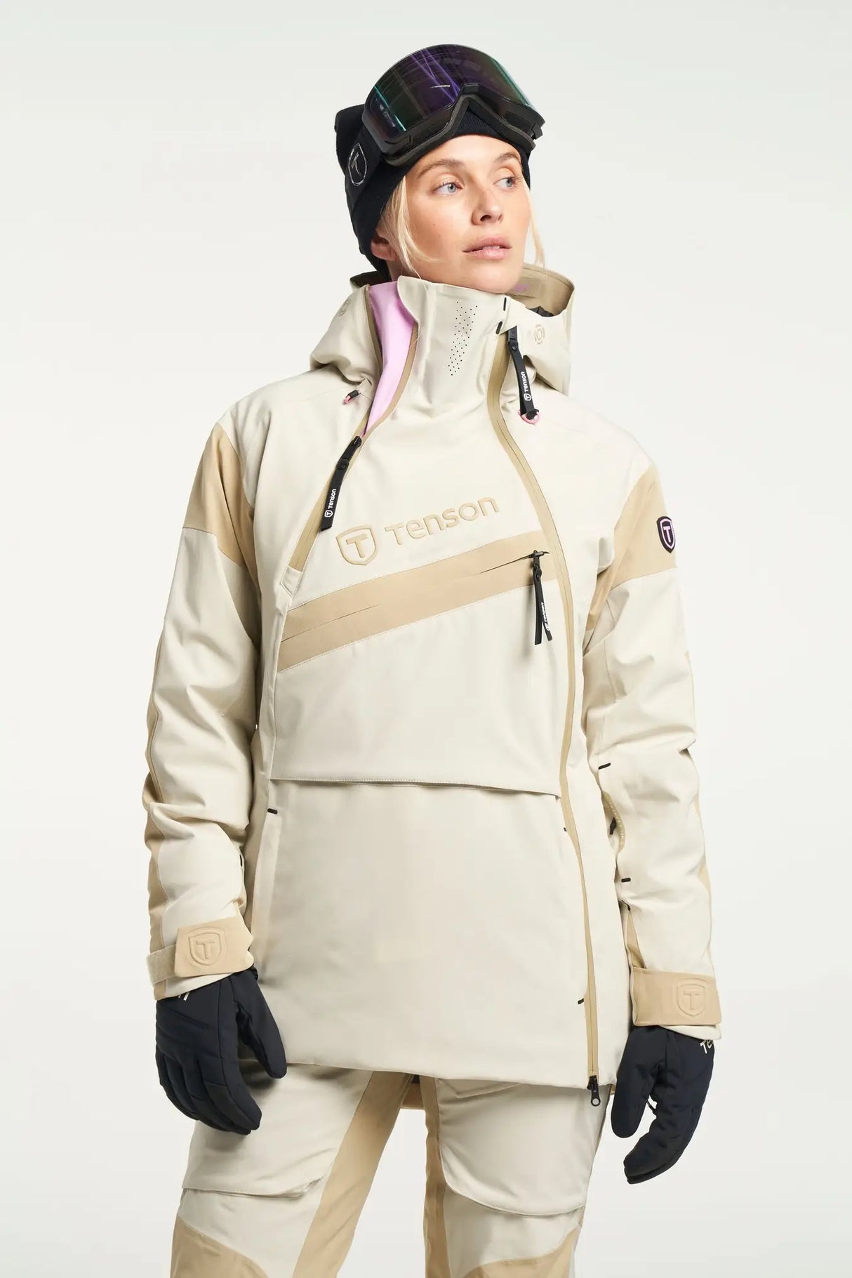 Tenson Aerismo JackoRak Women Skijakke Dame - Light Beige - Light Beige