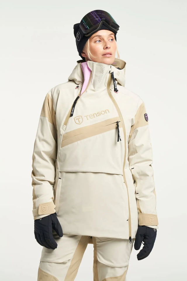 Tenson Aerismo JackoRak Women Skijakke Dame - Light Beige - Light Beige