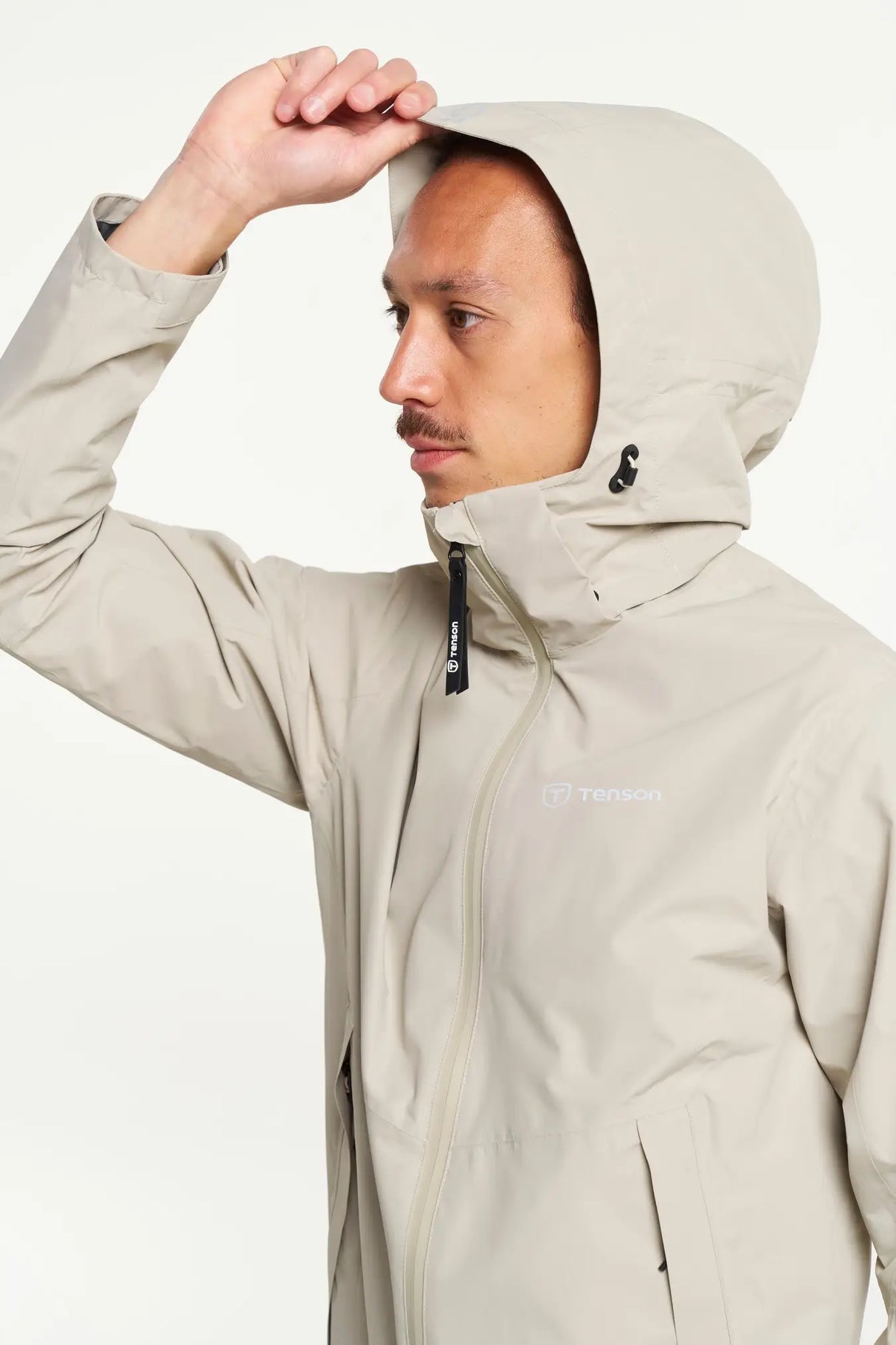 Tenson Winga Rain Jacket Men Regnjakke Herre - Sand -