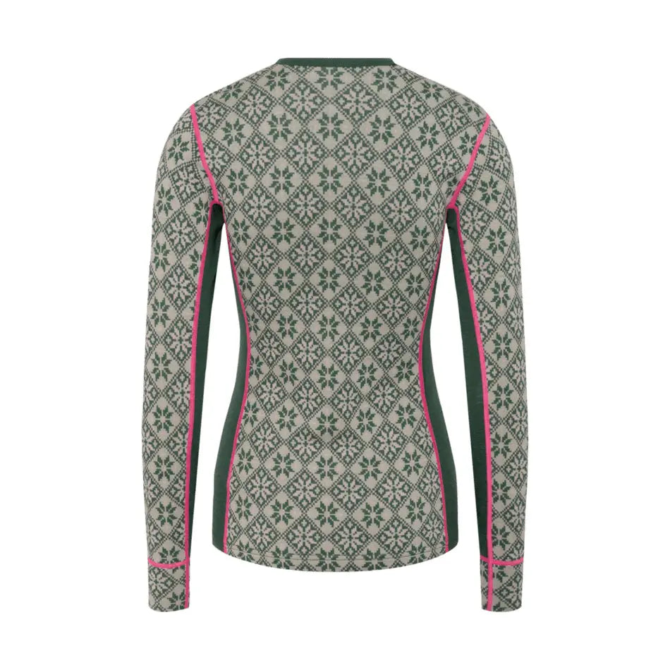 Kari Traa Rose Long Sleeve High Waist Skiundertøj Sæt Dame - Thyme Green